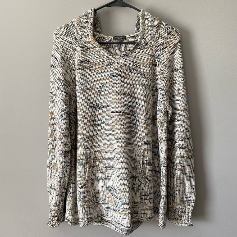 Eddie Bauer Westbridge knit pullover sweater w/ hood & pockets, Size XL